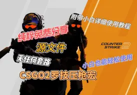 Download Video: 免费分享某宝高价售卖的CSGO2罗技驱动压枪宏源文件！附带小白超详细使用教程，小白也能轻松使用！