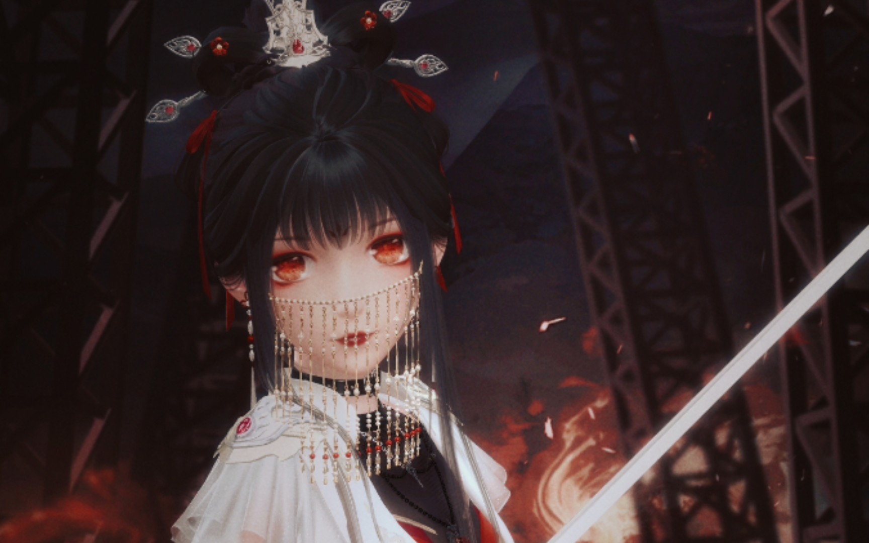 活动作品闪耀暖暖叠完超级英气的古风头发