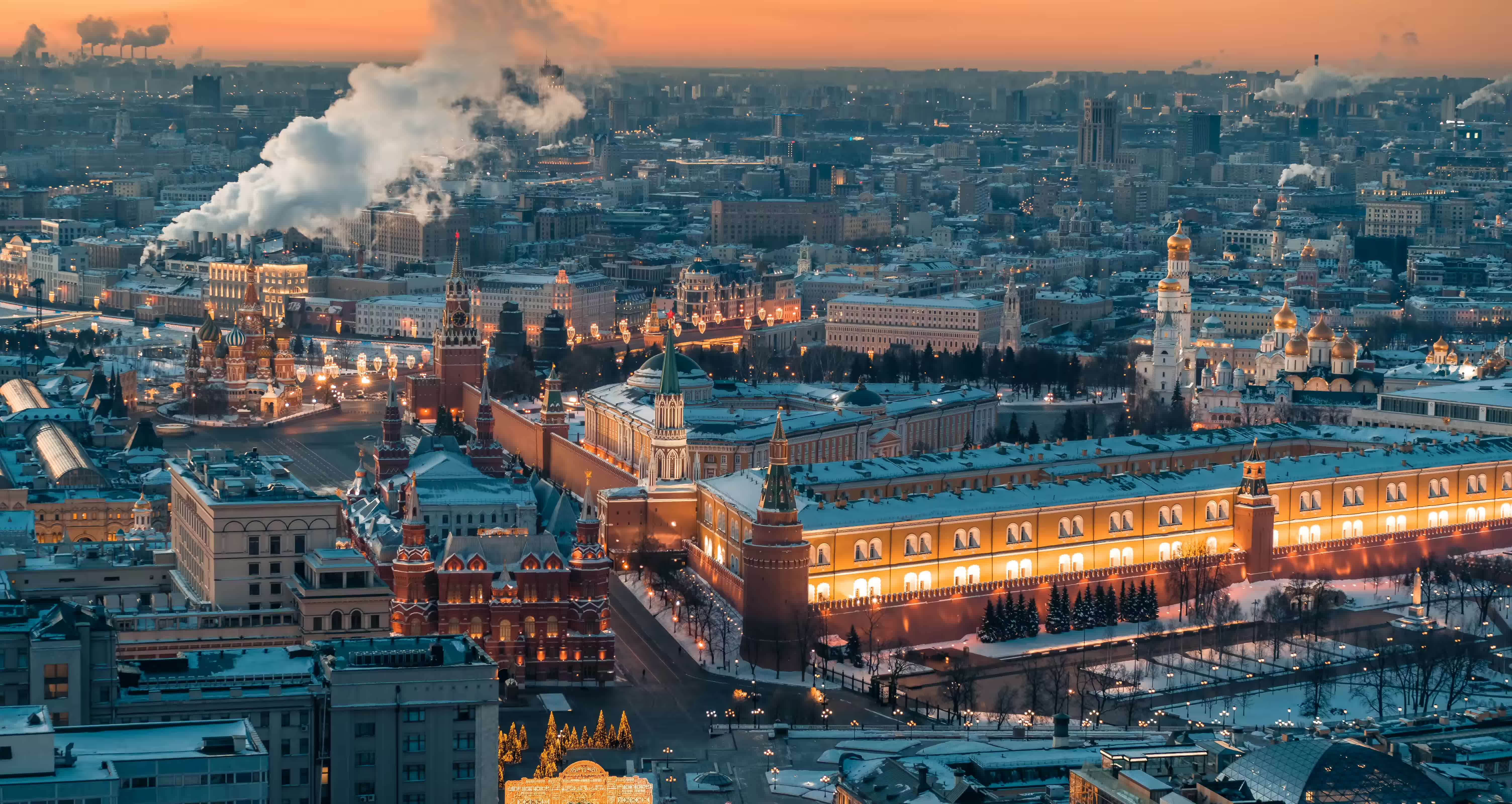 冬日美到让人窒息的莫斯科4k航拍|winter moscowshot on dji