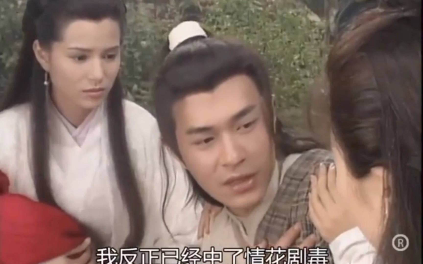 杨过为救两位美女身中情花毒,在一旁的小龙女不淡定啦!