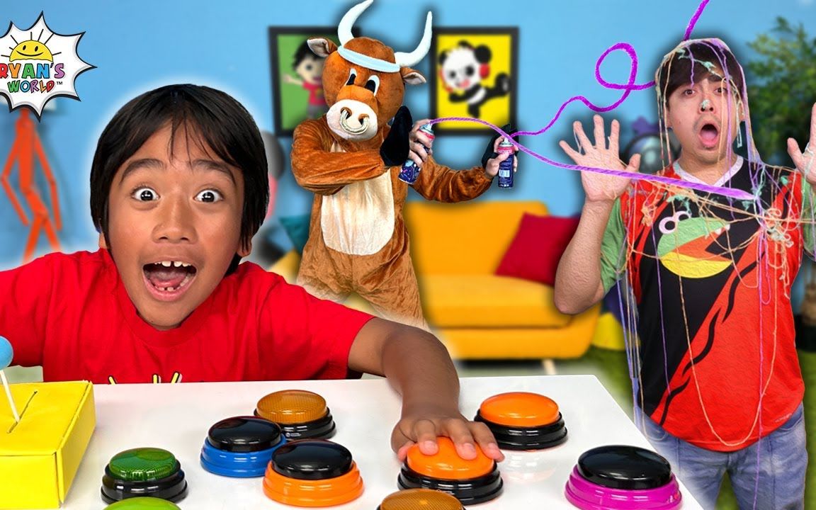 [图]【少儿英语】别按错键挑战 - Ryan plays Don't Press the Wrong Button Challenge!