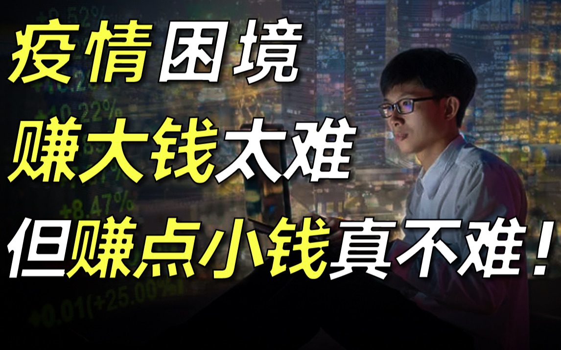 疫情困境下,普通人赚小钱的3个策略和5条实操思路,强烈建议立即行动!【毯叔盘钱】哔哩哔哩bilibili