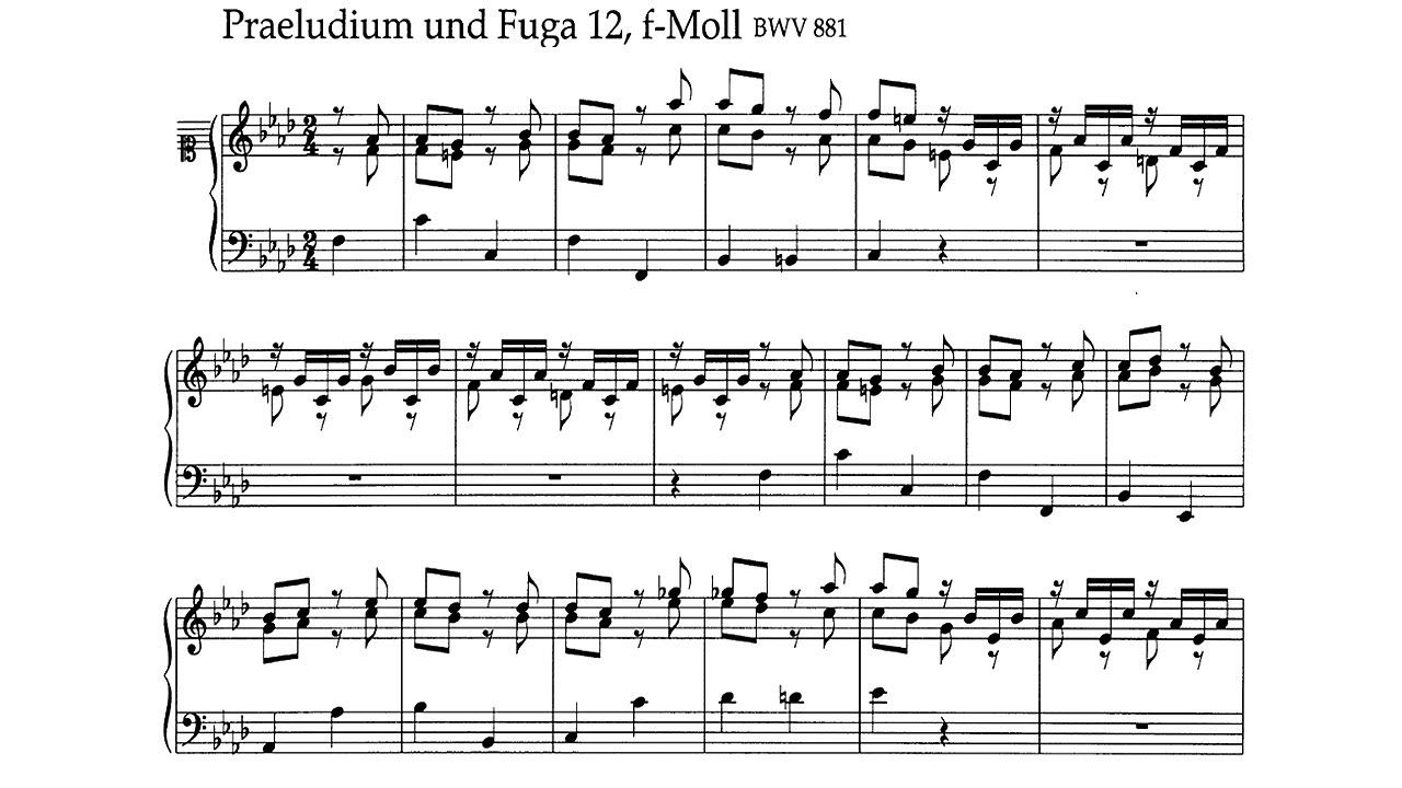 【巴赫/希夫】f小调前奏曲与赋格 bwv 881