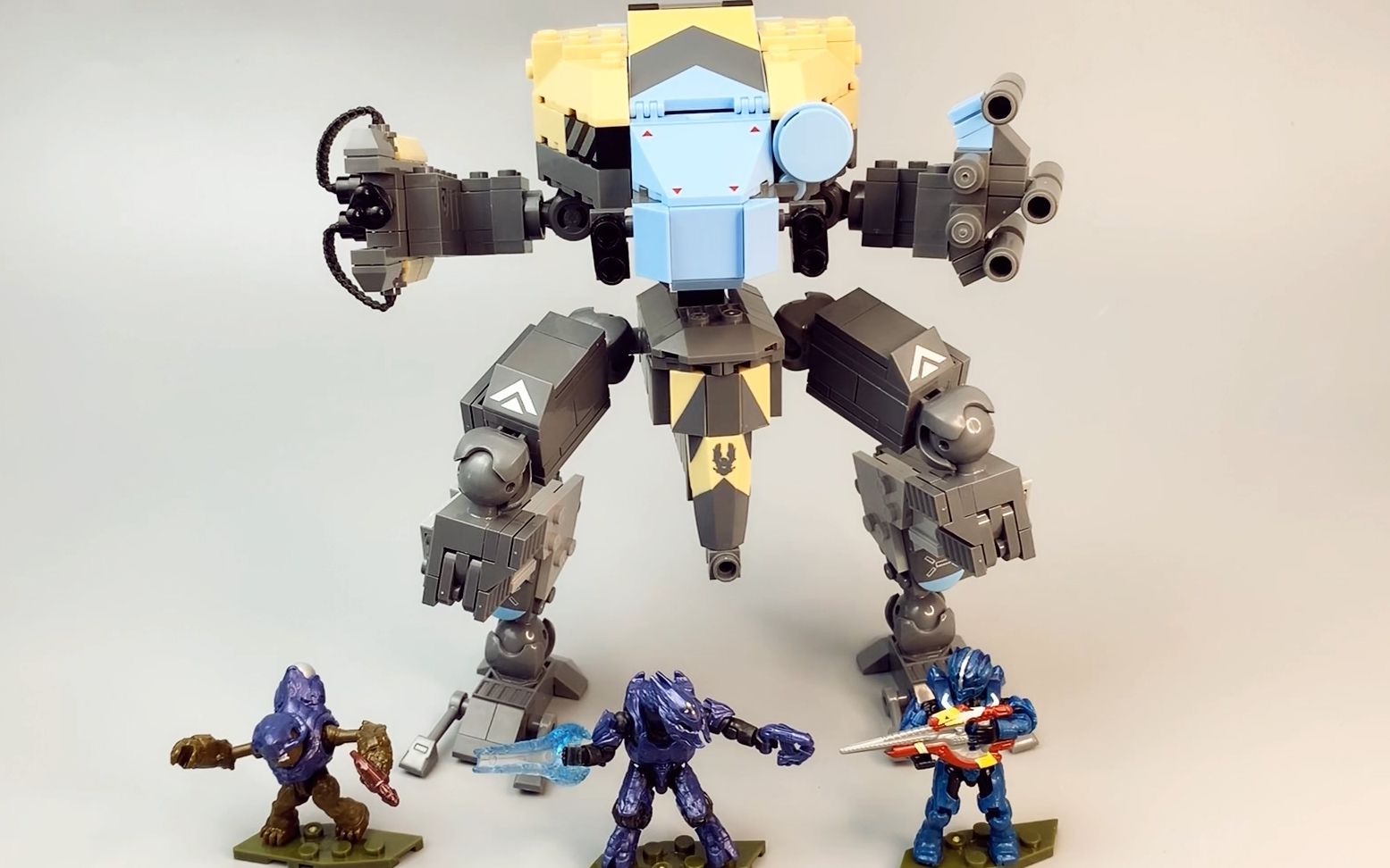 小树这款机甲颇有合金装备的赶脚美高halo积木玩具螳螂机甲评测