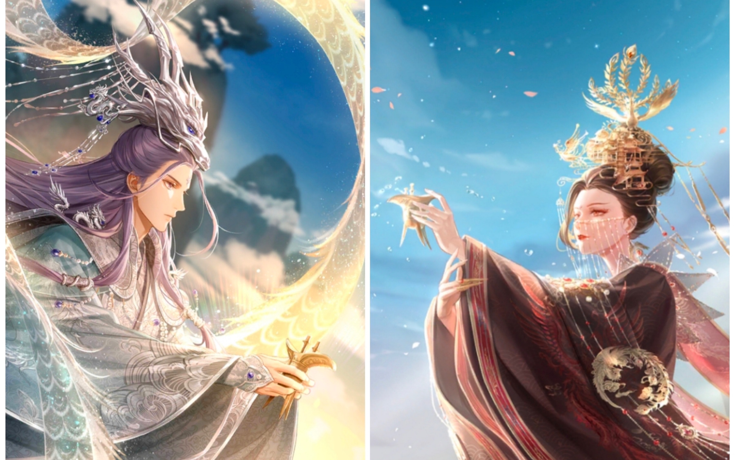 【闪耀暖暖】龙凤套横屏动作展示