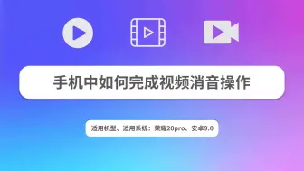 Download Video: 手机中如何完成视频消音操作