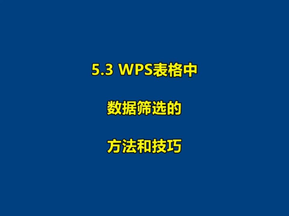 3 WPS表格中数据筛选的方法和技巧哔哩哔哩bilibili