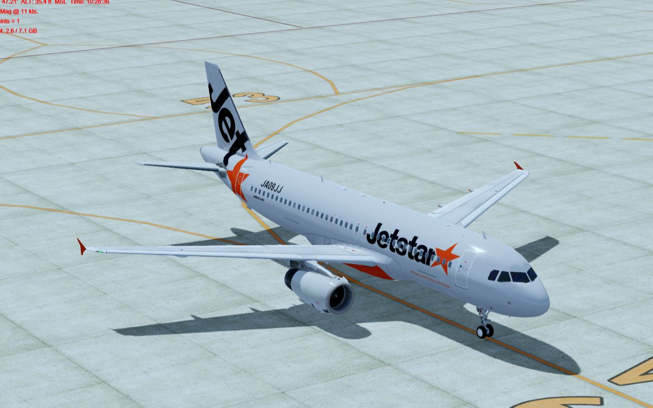 捷星日本航空a320-232落地大阪伊丹