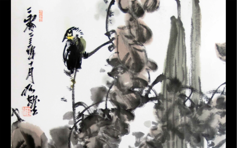 中国美院蒋跃教授高清国画花鸟欣赏(三)#国画 #画展 #书画装裱