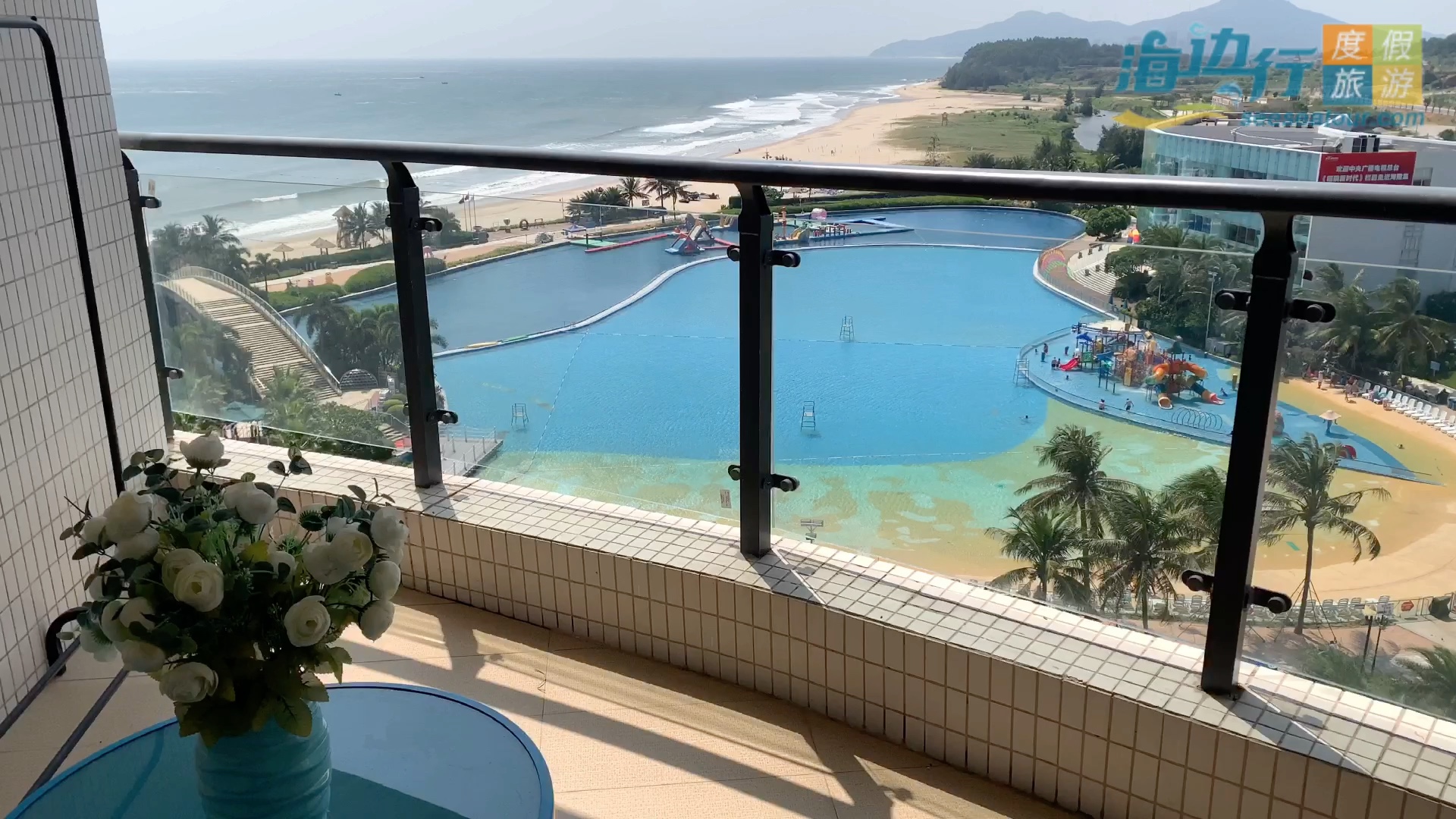 海陵岛直播间同款海景房海边行旅游网独家推荐阳台看日落的楼下即海边