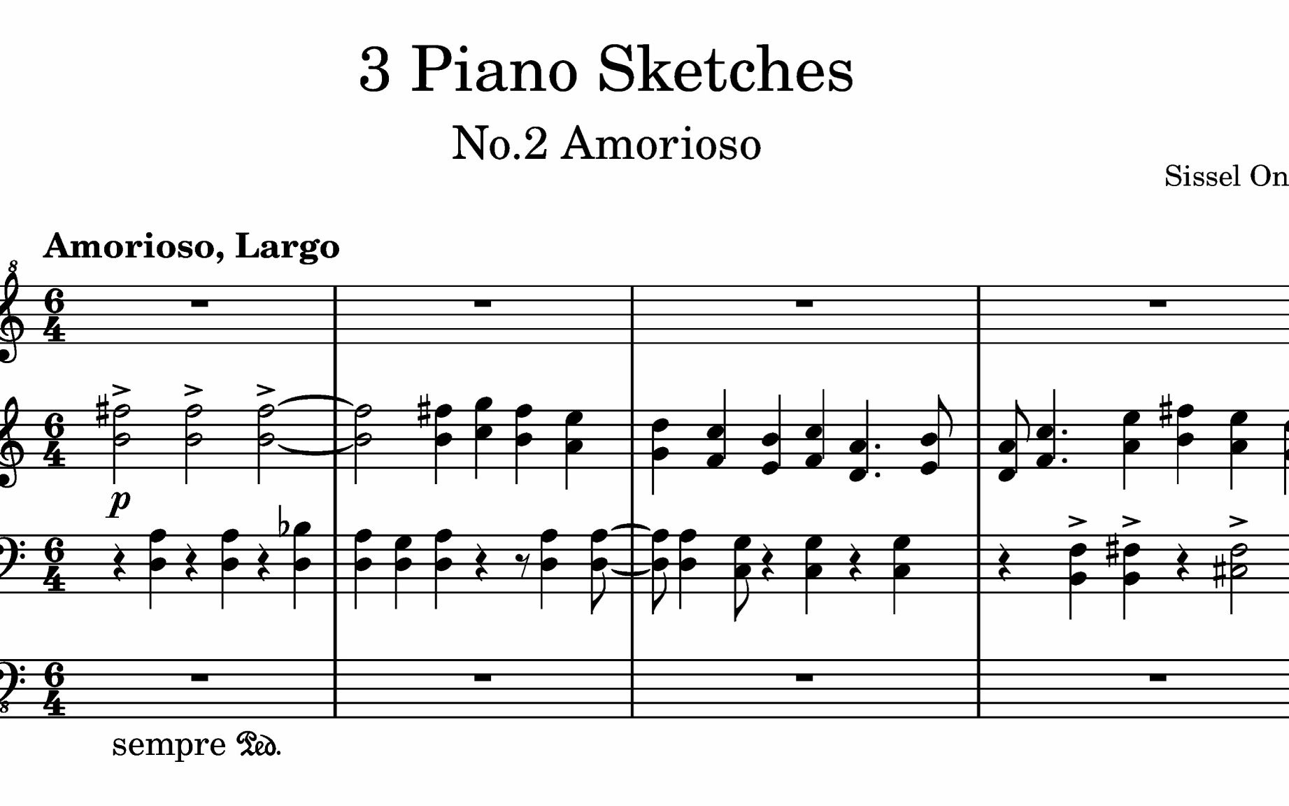 [图]［原创］［钢琴］3 Piano Sketches 三首钢琴小品/素描 By Sissel