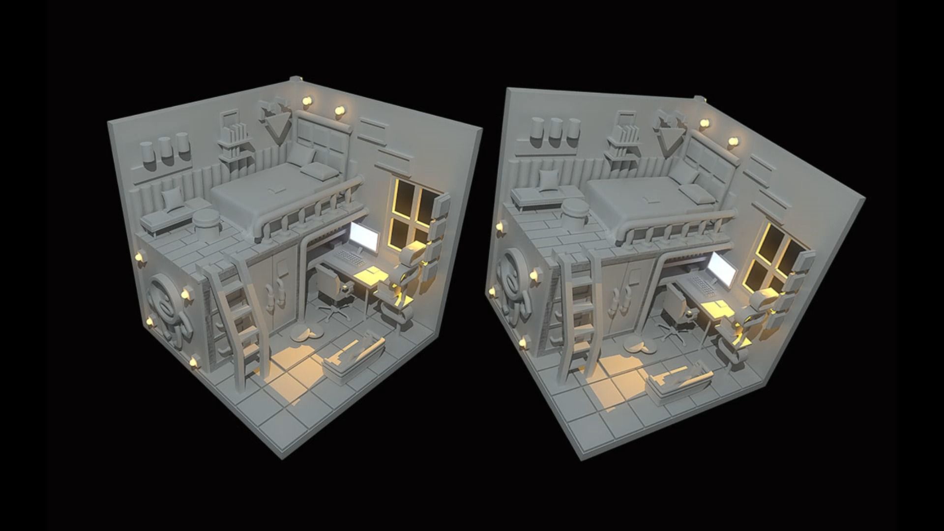 【3dmax】零基础房子场景的模型布线,卡线,渲染教程