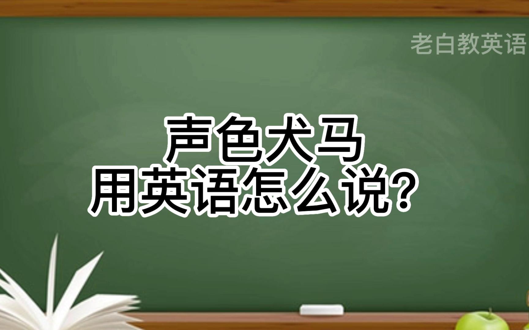 声色犬马用英语怎么说?哔哩哔哩bilibili