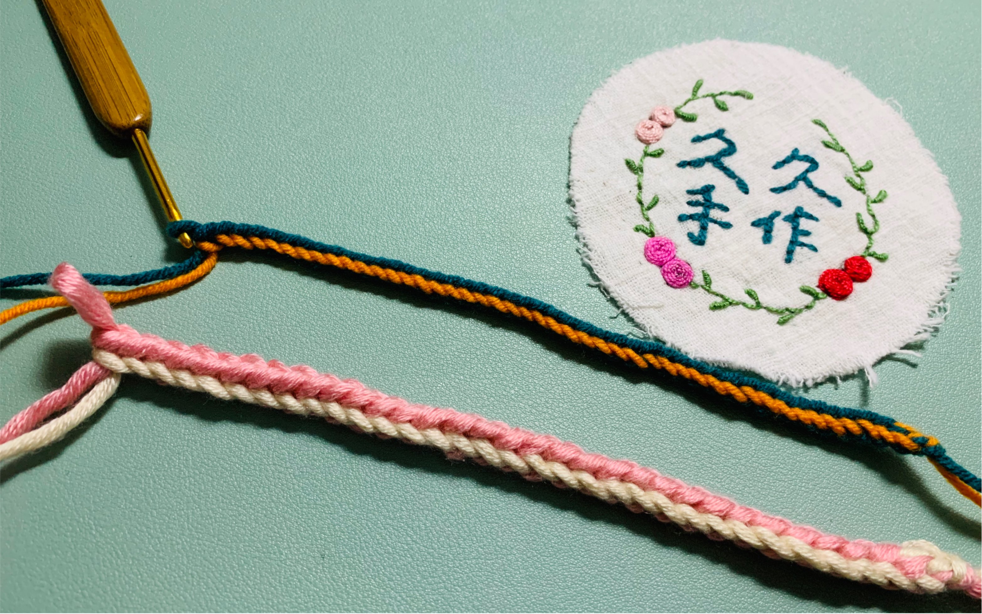 小绳子大用处,钩针编织双色线,可做包带,抽绳_哔哩哔哩 (゜-゜)つロ