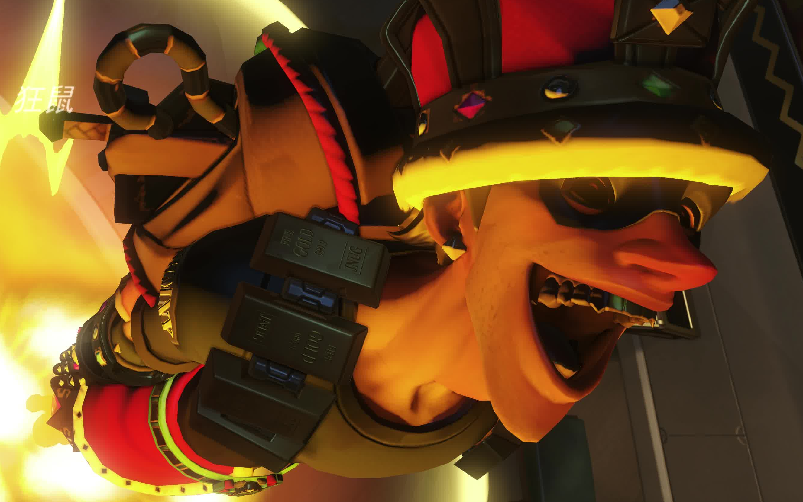 守望先锋朴实无华绕过大锤出其不意的狂鼠轮胎四杀