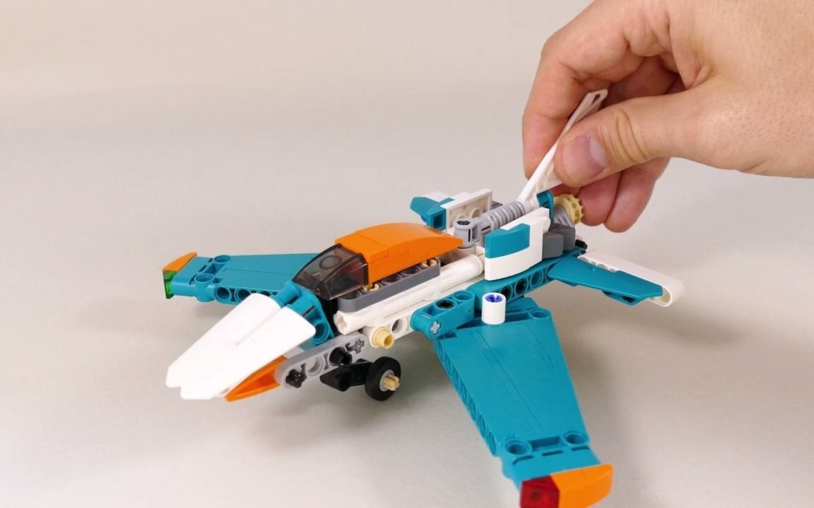 【砌砖小哥】乐高moc教程(包教包会)- 机械42117喷气式飞机模式