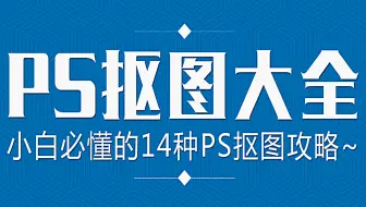 【PS抠图】新手必学！14种抠图方法让你完美扣出99%的复杂图片！！！