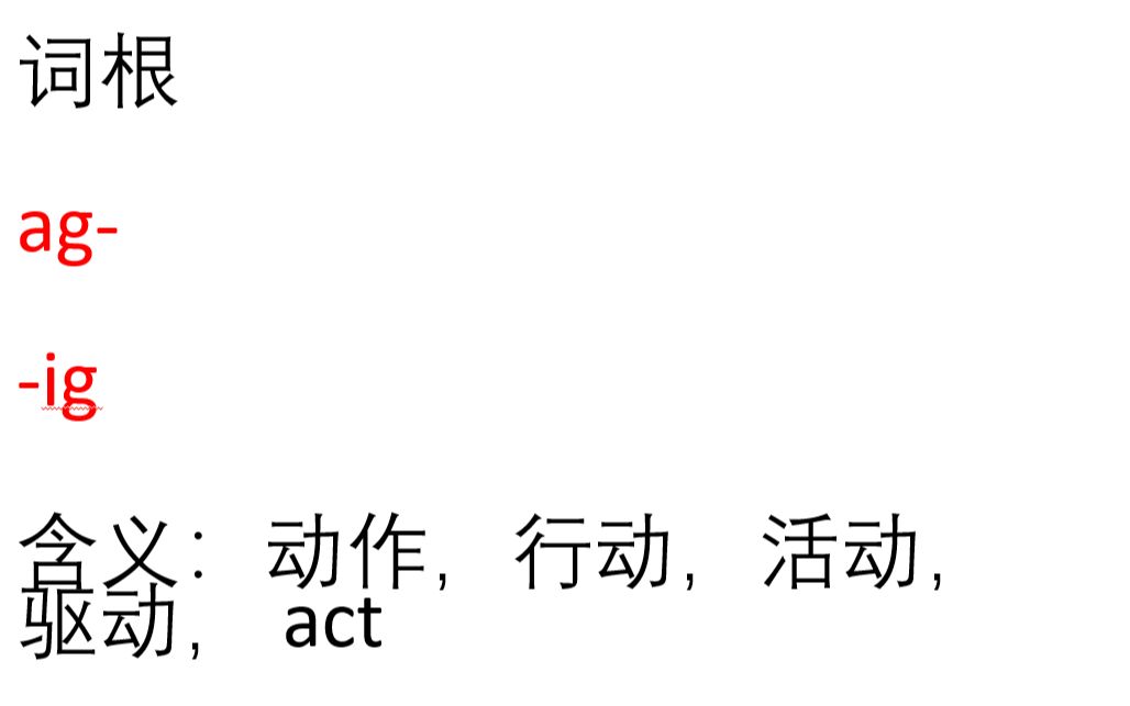 词根ag、act、ig讲解哔哩哔哩bilibili