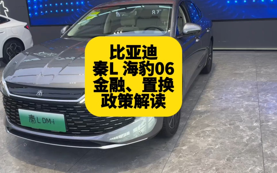 比亚迪秦L、海豹06购车攻略 优惠政策、金融政策、置换政策一个视频带你全了解哔哩哔哩bilibili