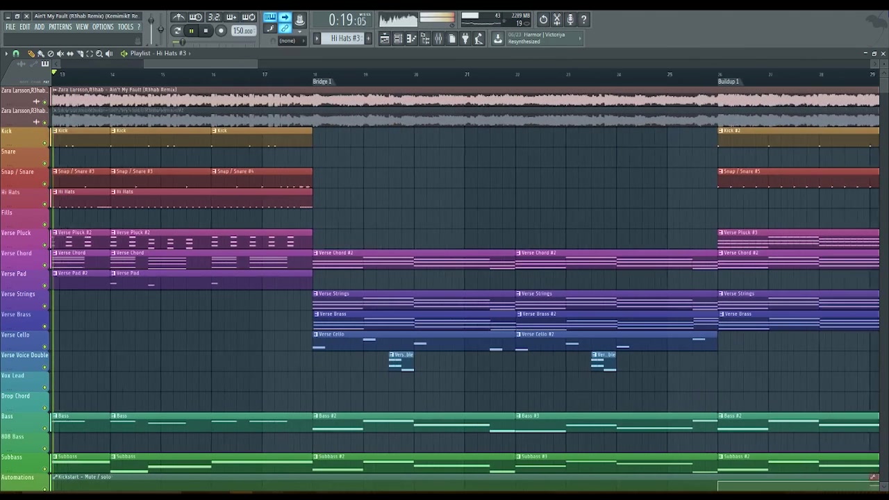 [图]【自制工程】Ain't My Fault (R3hab Remix) (KemimikE Remake) - FL Studio 12