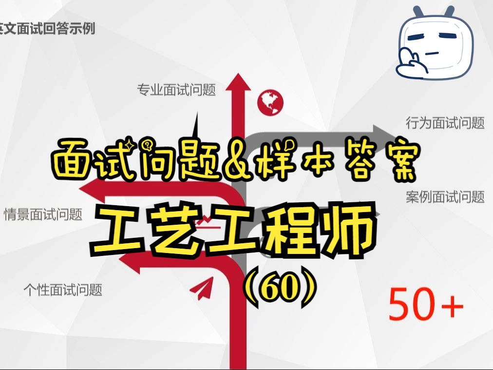 (60)工艺工程师 Process Engineer外企大厂经典热门必备面试问题解析与中英文双语样本答案求职面试攻略秋招春招哔哩哔哩bilibili