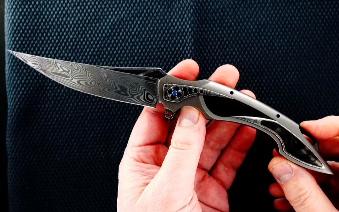 美国艺术刀匠 罗恩.贝斯特 大马士革艺术折刀