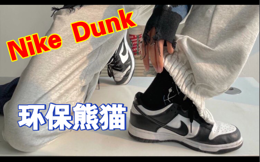 Nike Dunk 环保黑白熊猫哔哩哔哩bilibili