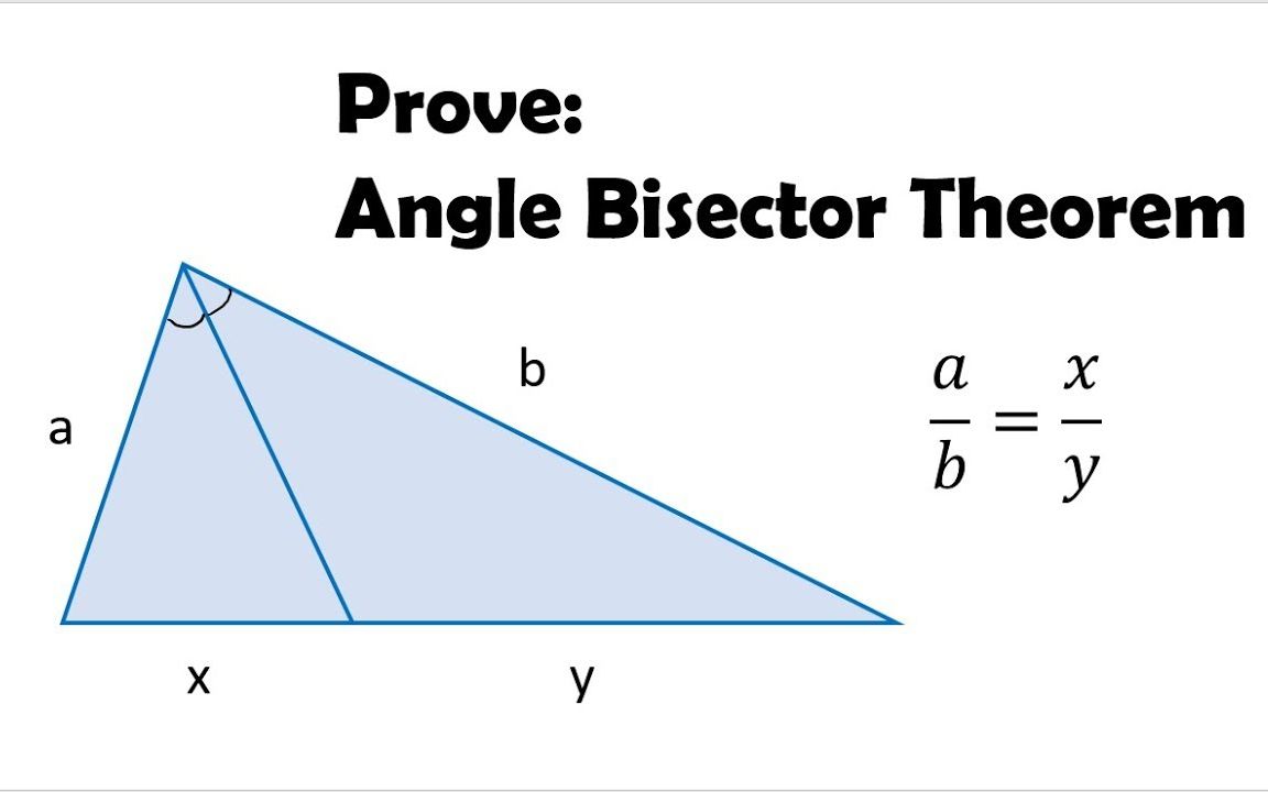 proof for angle bisector theorem_嗶哩嗶哩_bilibili