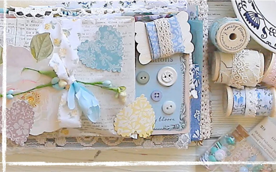 【Junk journal】Shabby Chic Journal 使用纸张布料蕾丝素材介绍|Elegant Textile &Paper Essentials哔哩哔哩bilibili