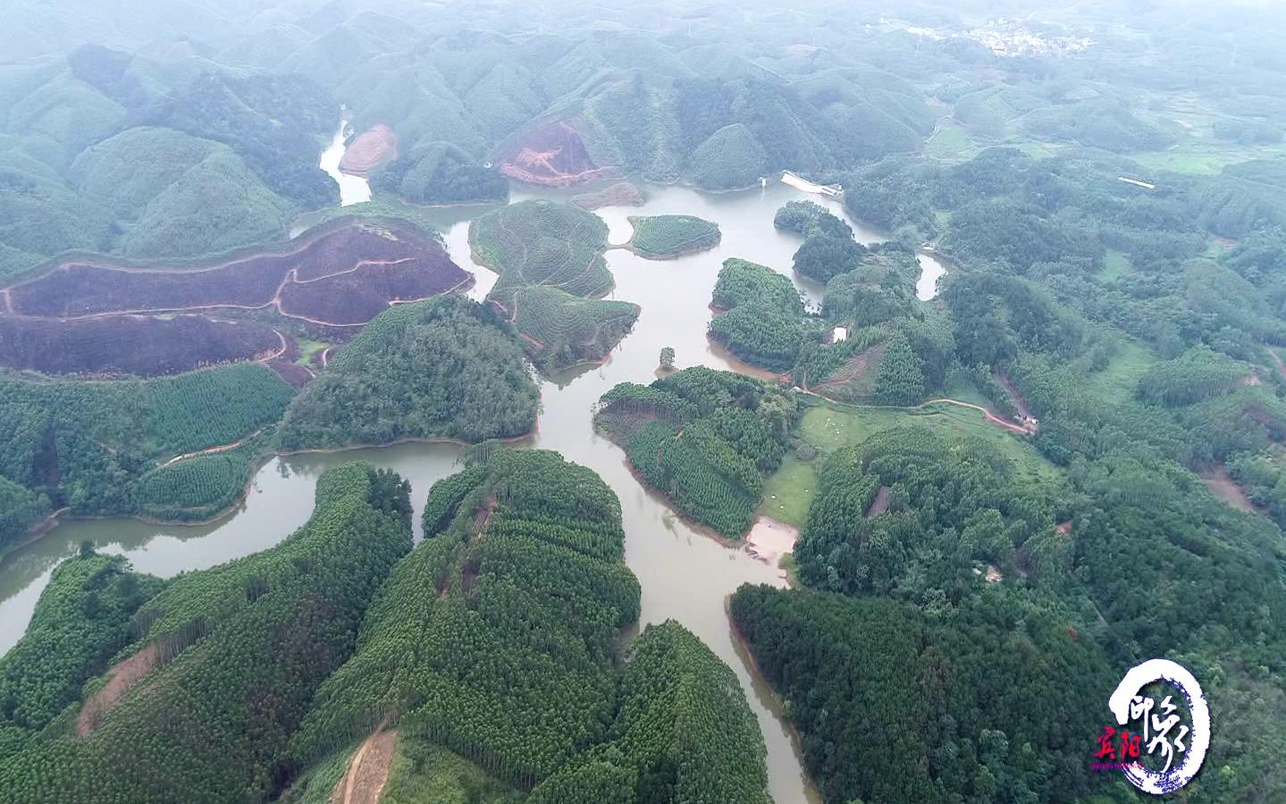 航拍:广西宾阳甘棠北马水库