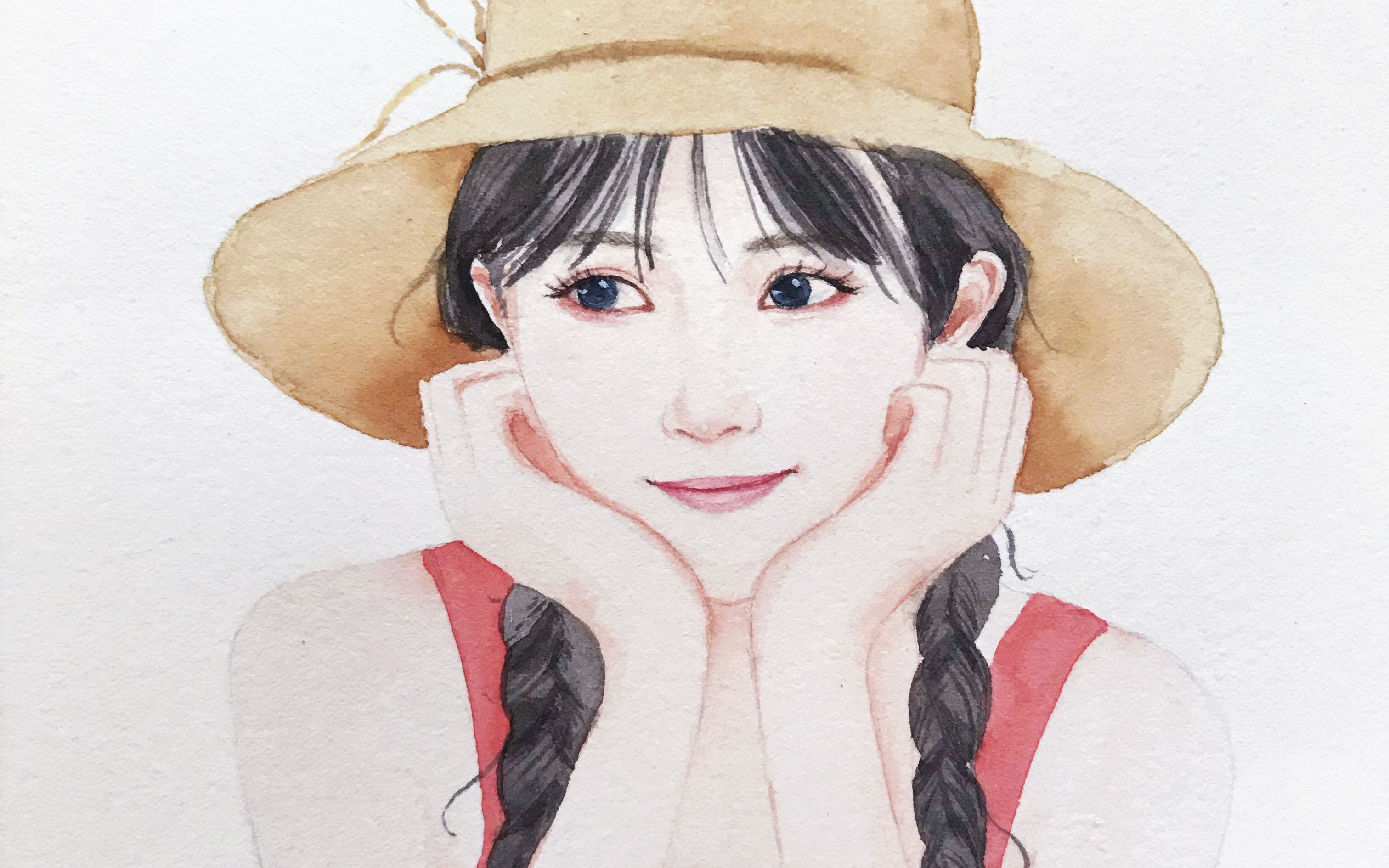 【戴眼镜斗牛犬手绘】写实人物水彩