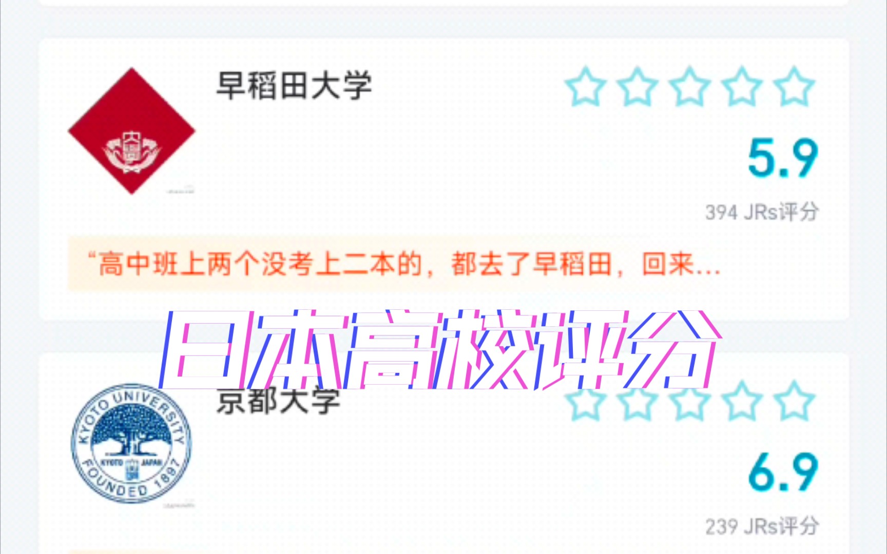 [图]日本高校评分