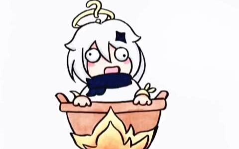 爱上简笔画众所周知派蒙是应急食品