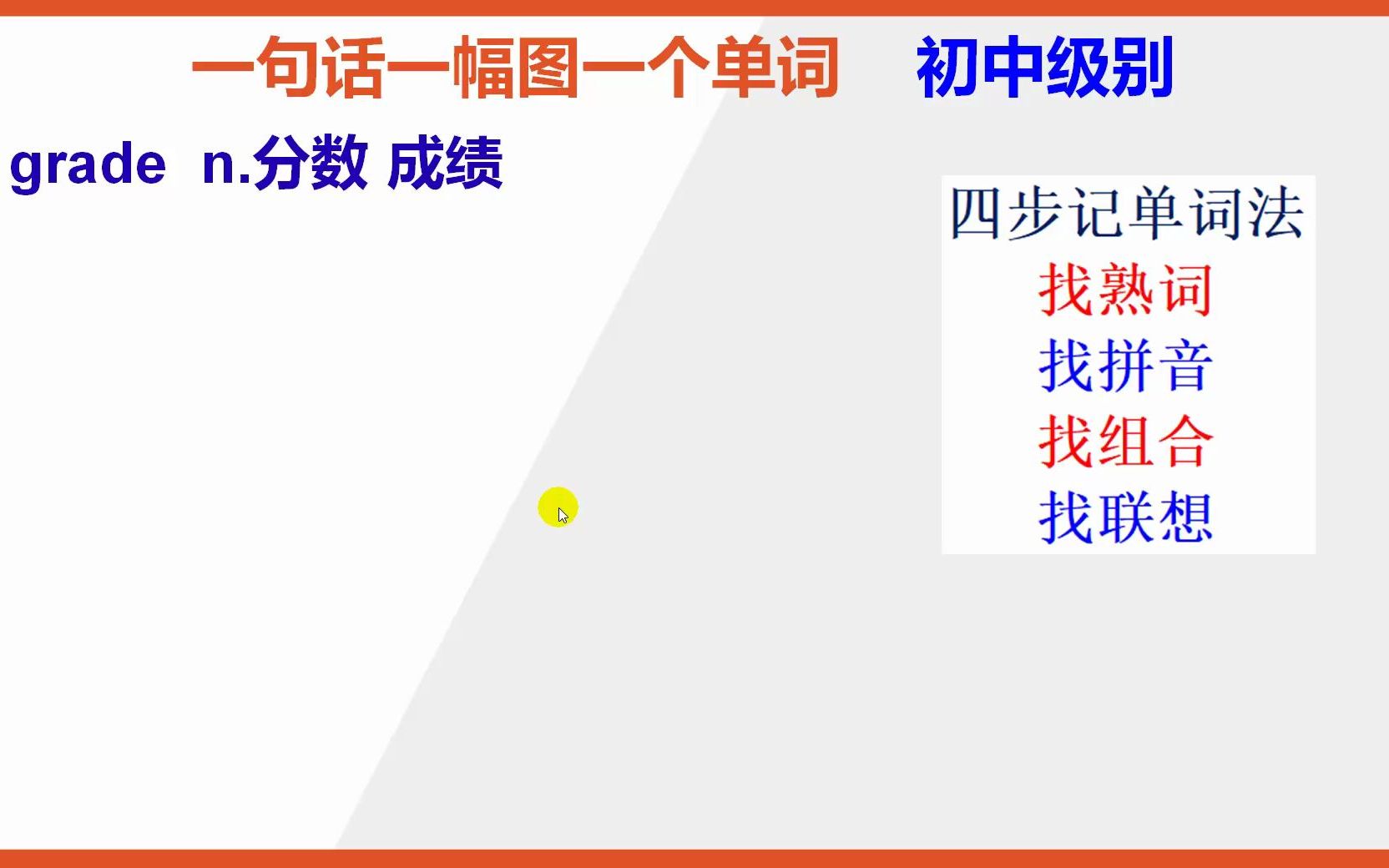 【初中英语单词】15秒快速背单词grade成绩哔哩哔哩bilibili