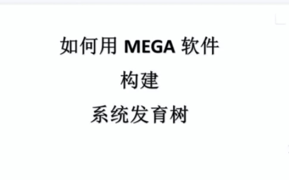 MEGA软件/系统发育树构建/NCBI哔哩哔哩bilibili