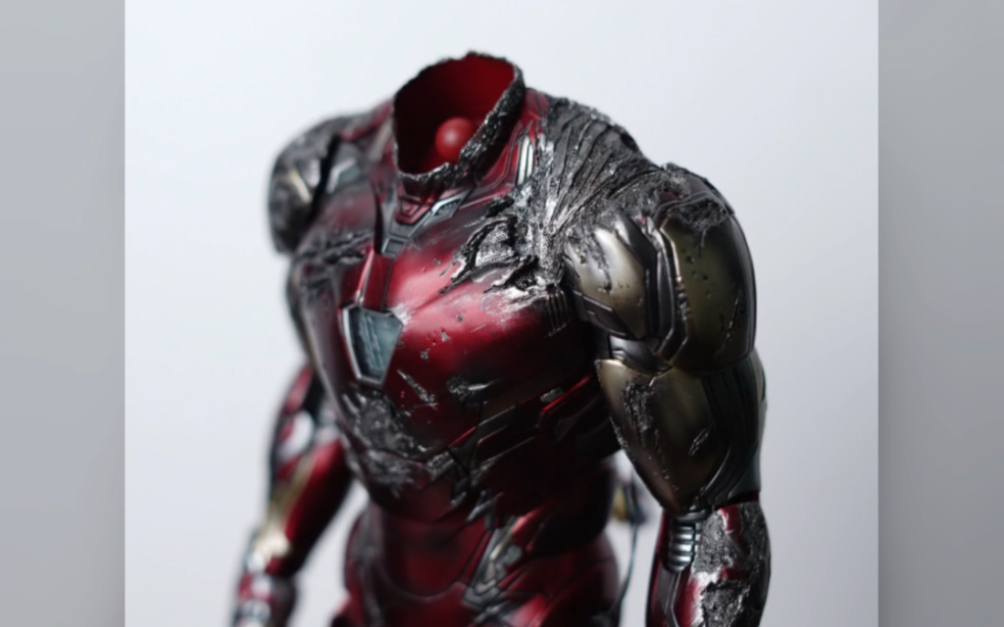 hottoys钢铁侠mk85战损涂装展示
