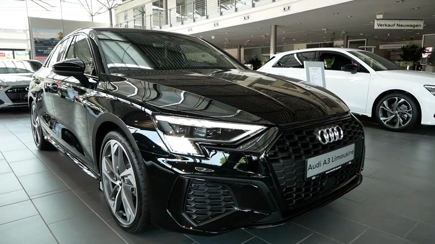 新车展示实拍2021新款奥迪a3轿车外观和内饰细节