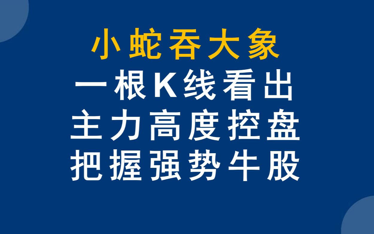 [图]一根K线看出主力高度控盘，涨停板战法把握强势牛股