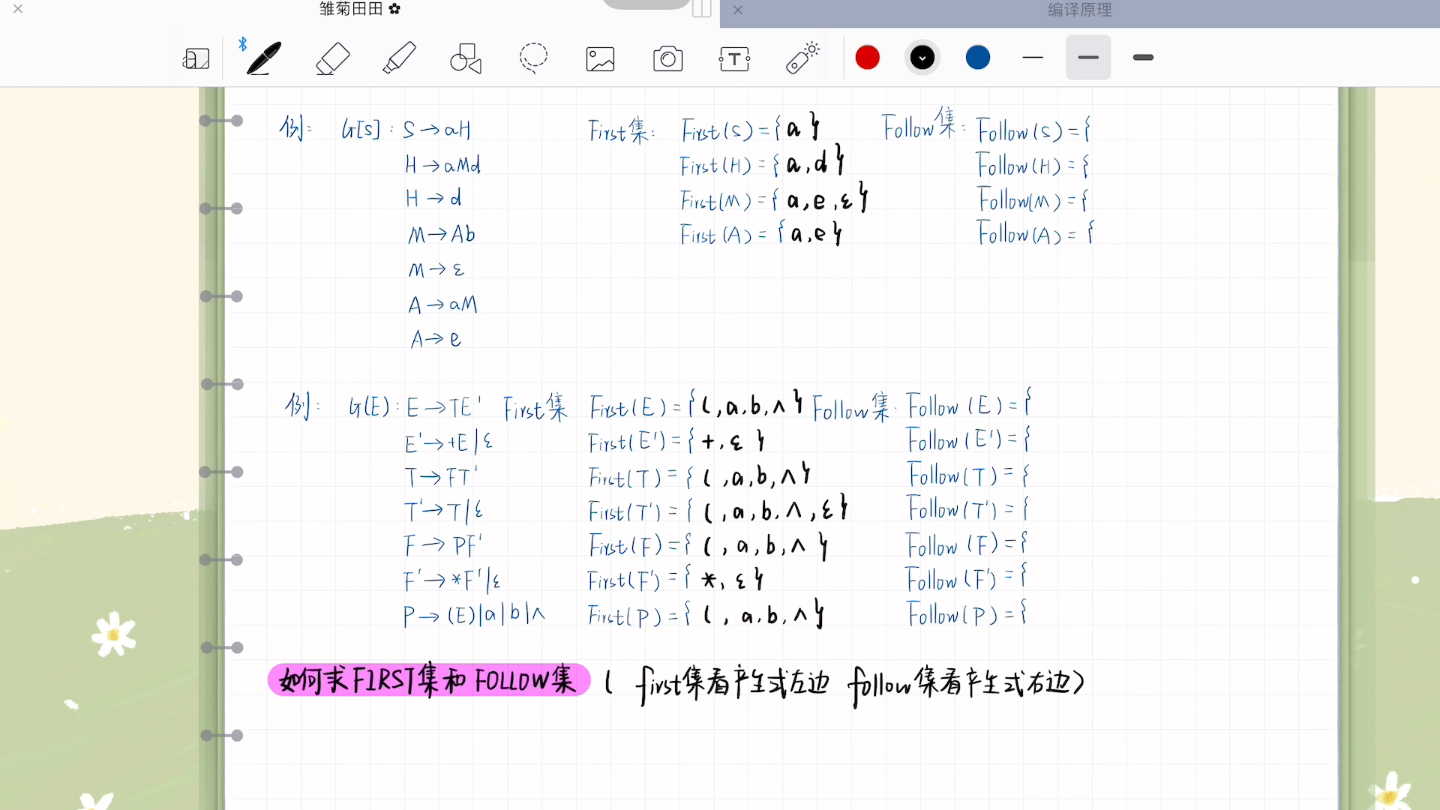 3编译原理如何求first集和follow集(更正版)哔哩哔哩bilibili