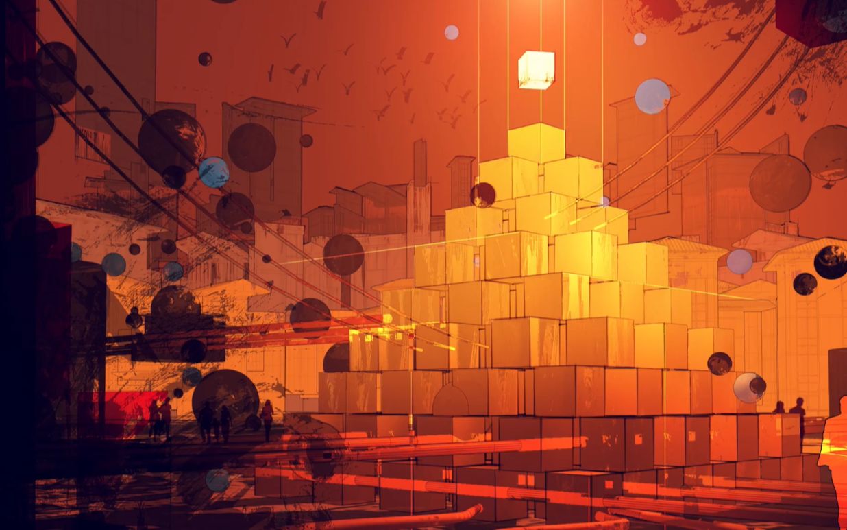 抽象三维反乌托邦场景c4d教程