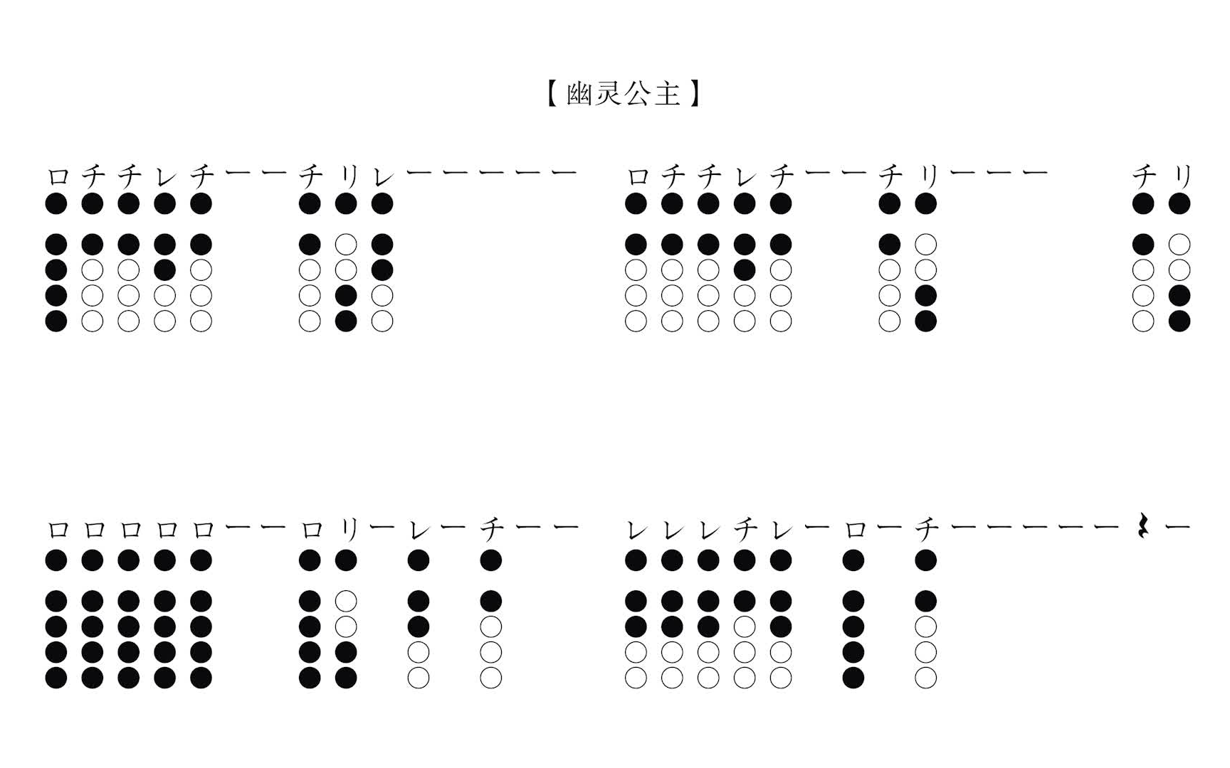 [图]【尺八指法谱】 尺八入门 初学者の谱