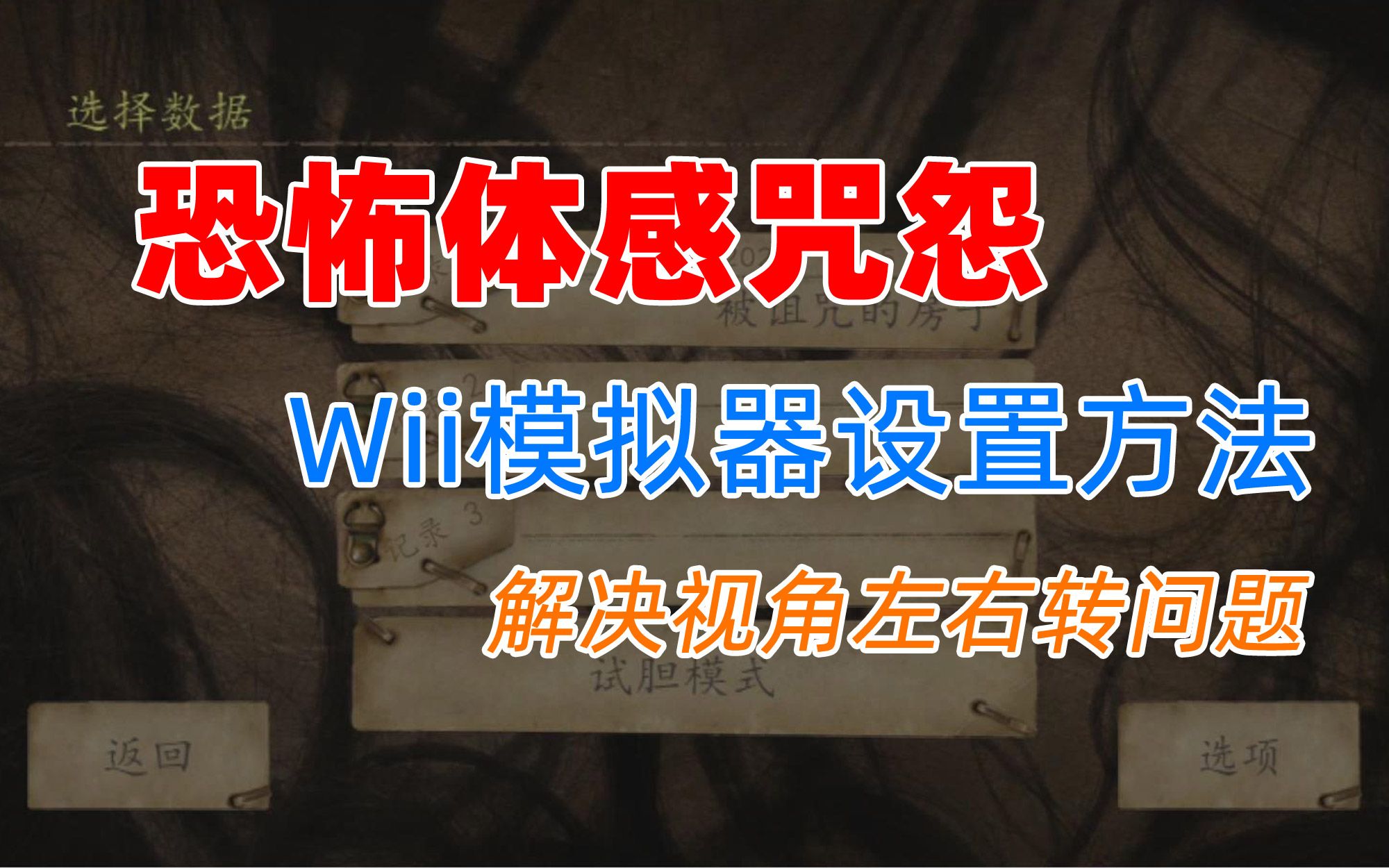 [图]【恐怖体感咒怨】怎样左右转身？Wii模拟器这样设置，【转身、后退】轻松搞定！