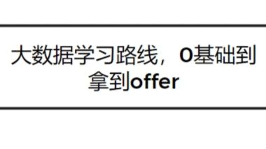大数据学习路线,0基础到拿到offer该怎么学
