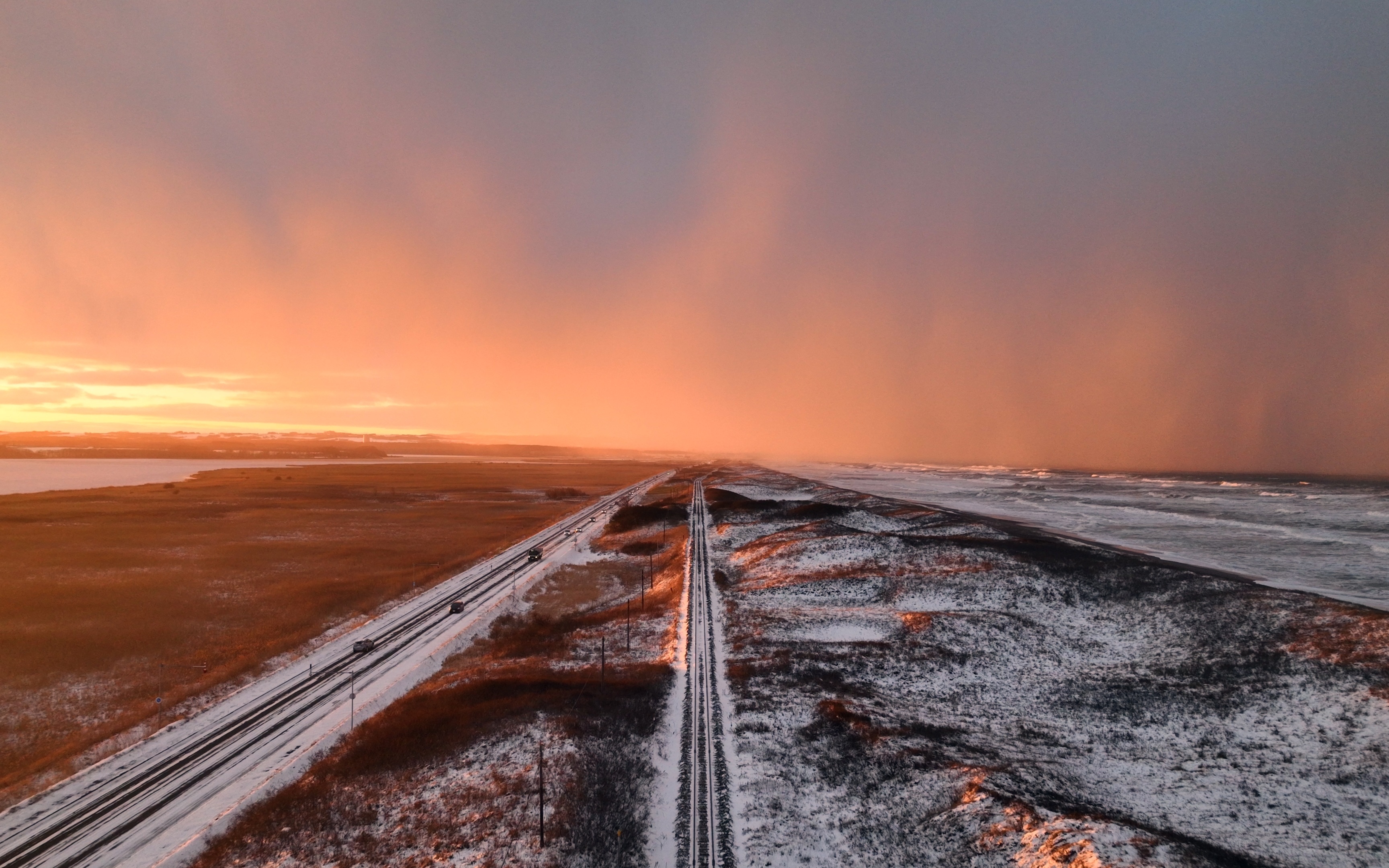 唯美!2021年末北海道最东边最美日落!