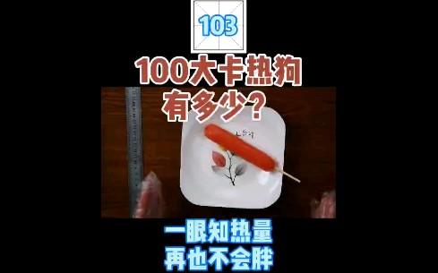 每天认识100大卡,103热狗(烤肠)40克100大卡哔哩哔哩bilibili