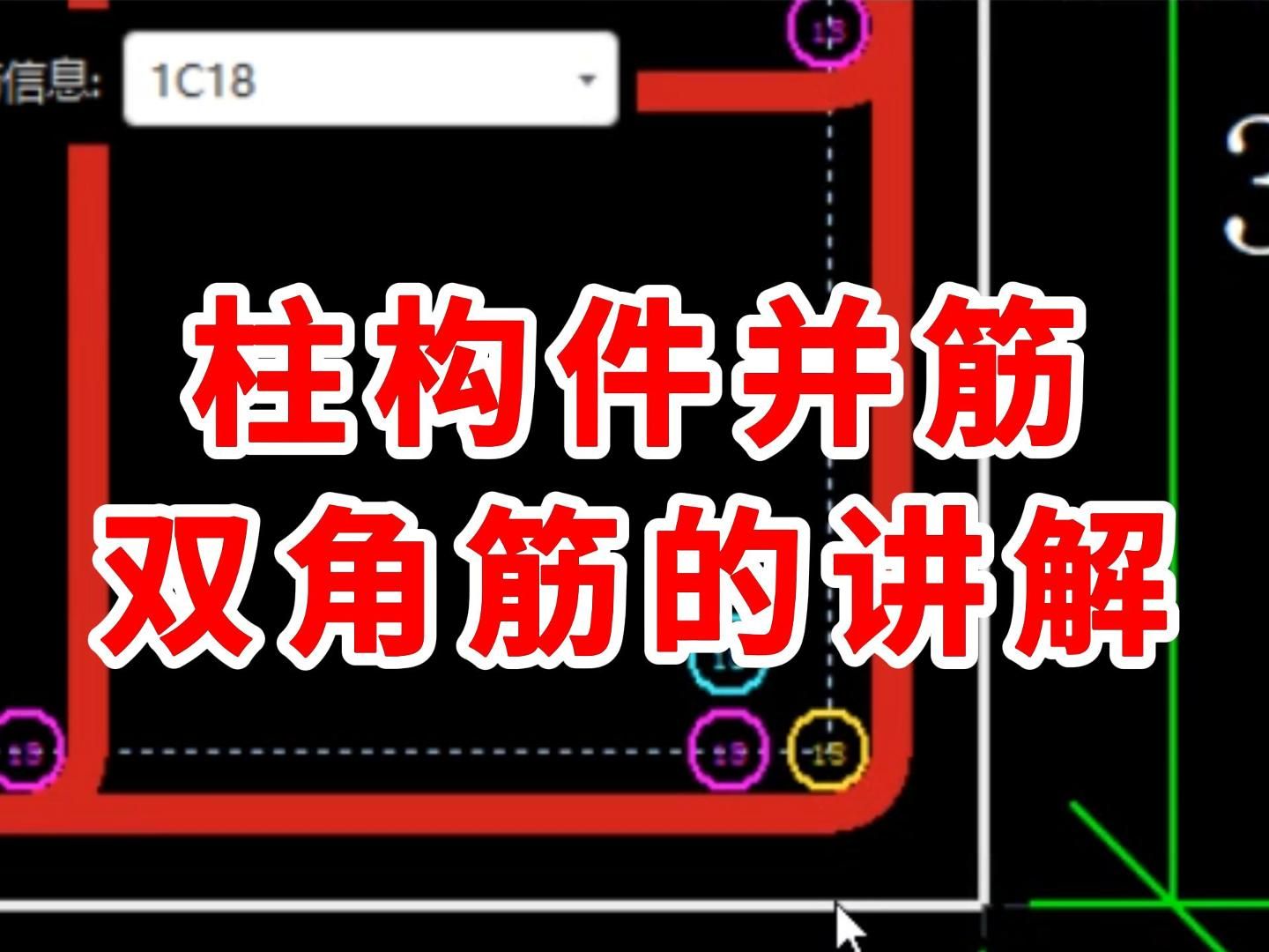 广联达柱构件并筋,双角筋讲解/广联达土建计量2025教程/广联达土建