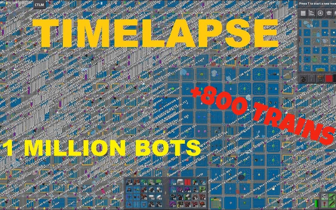 [图]异星工厂城市品尝-200小时-1百万个机器人-800辆火车-Factorio Timelapse - Biggest Factory Ever