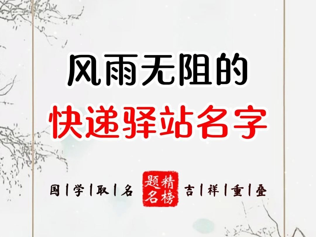 风雨无阻的快递驿站名字哔哩哔哩bilibili