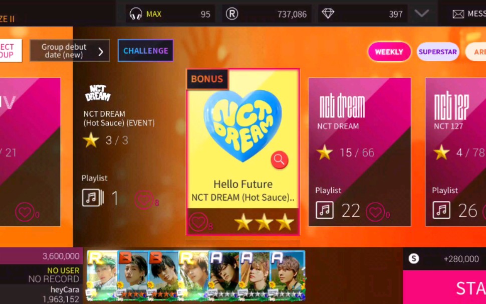 [图]【全民天团】NCT DREAM《Hello Future》hard模式 Superstar SM