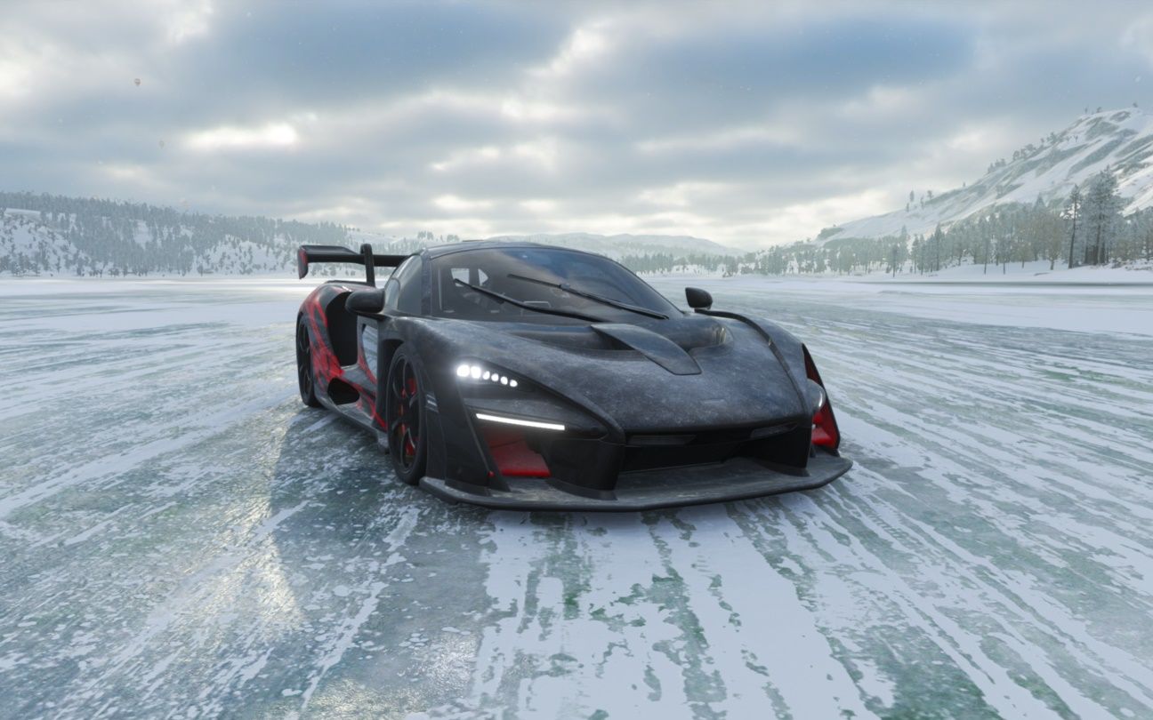 forza horizon 4 雪天冰面直線邁凱倫塞納比不過保時捷918?